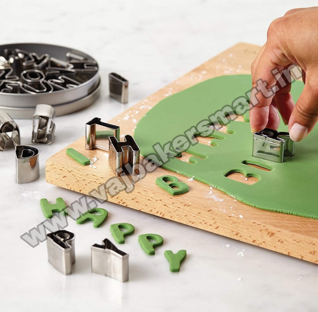 Stainless Steel 26Pcs Alphabets Cookie/Biscuit/Fondant/Cake Cutter