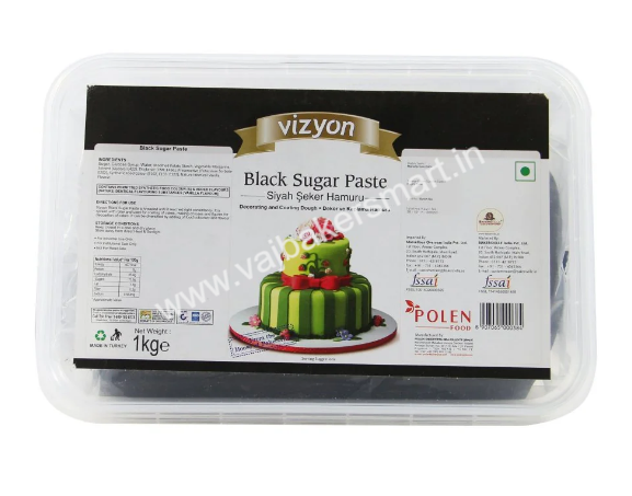 Vizyon Fondant Sugar Paste Black (1kg)