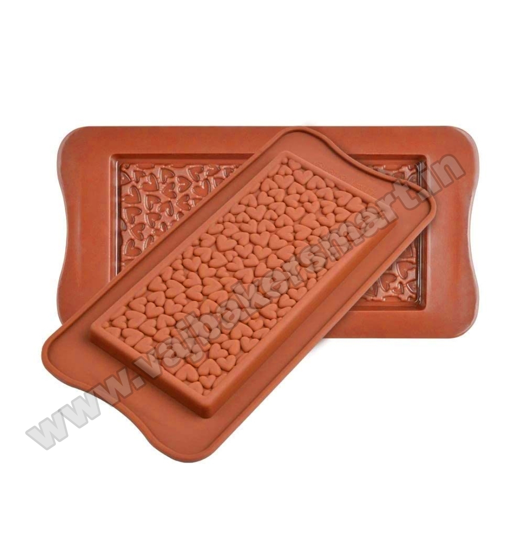 1 Cavity Valentine Heart Chocolate Bar Mould