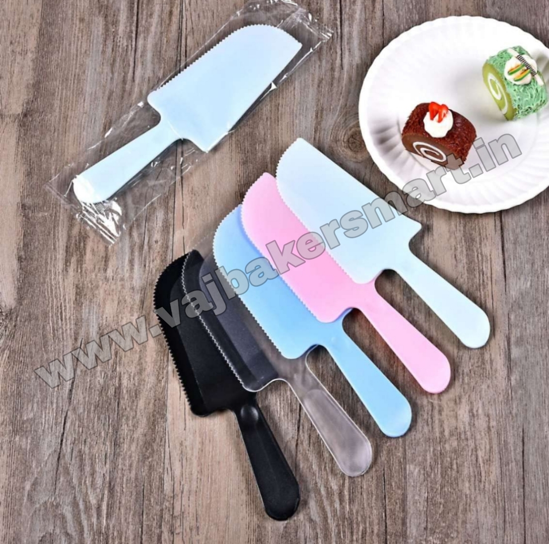 Cut & Serve Plastic Knife 1Pc (Random Colours)