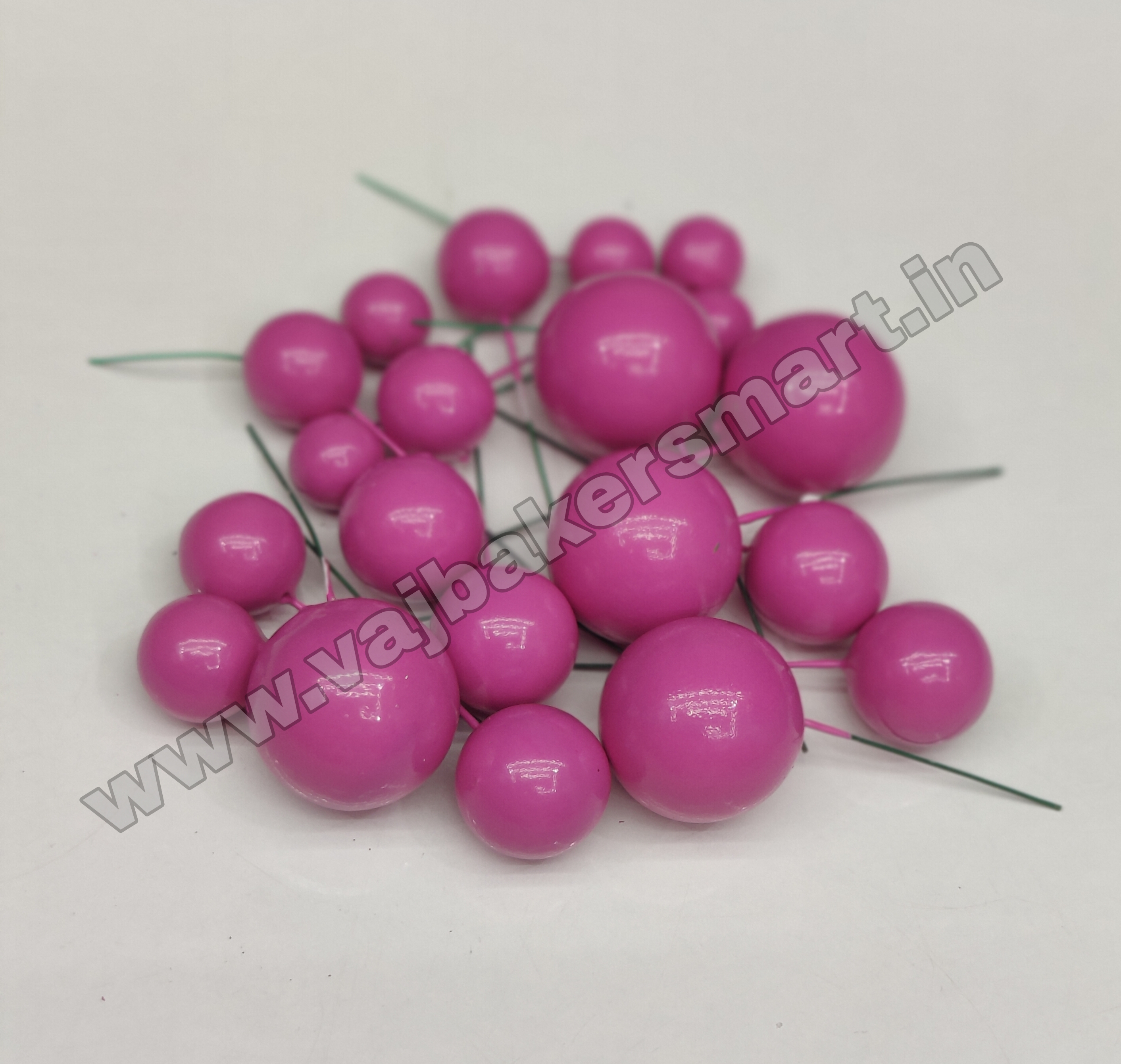 Nude Dark Pink Metallic Faux Ball