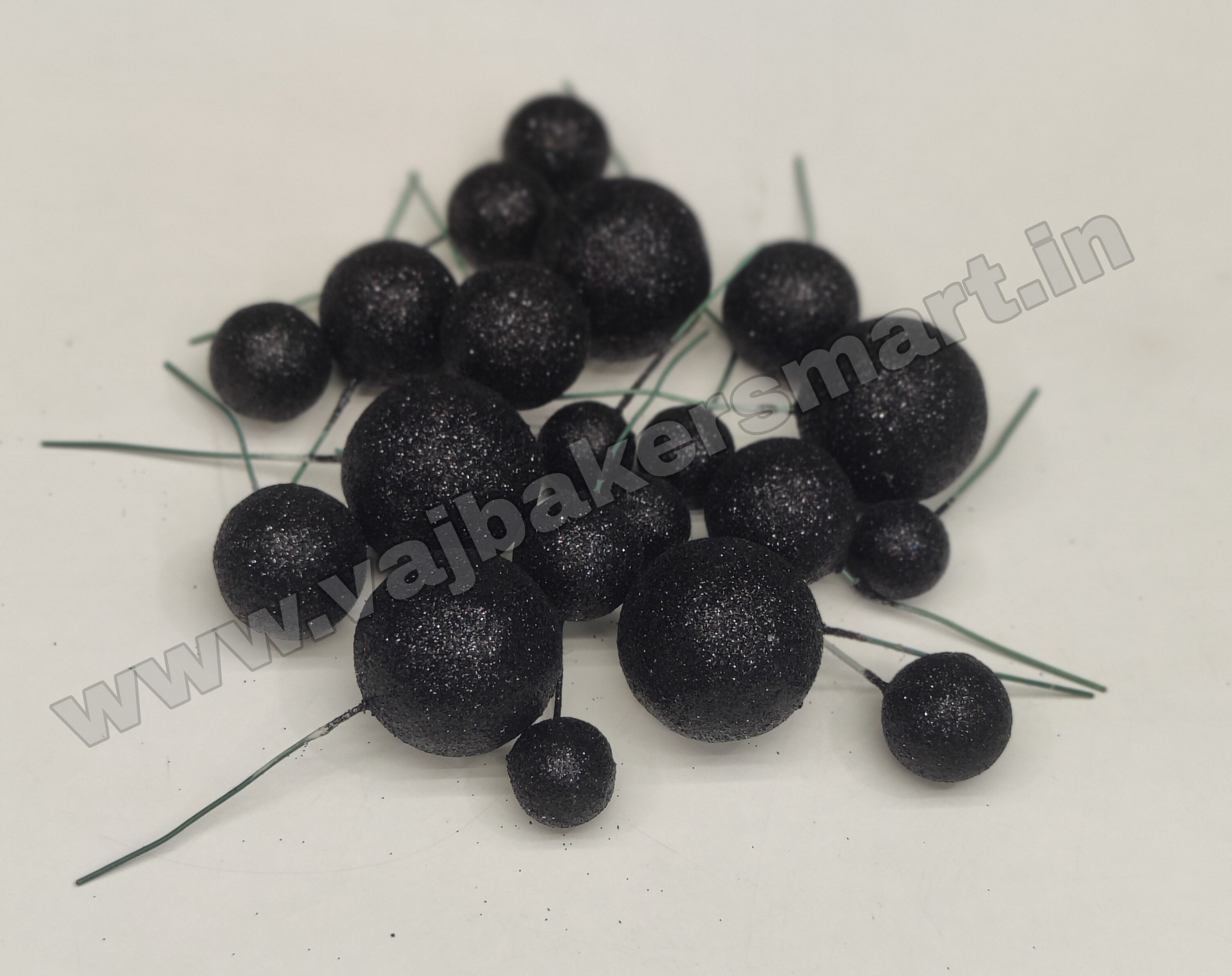 Black Glitter Faux Ball