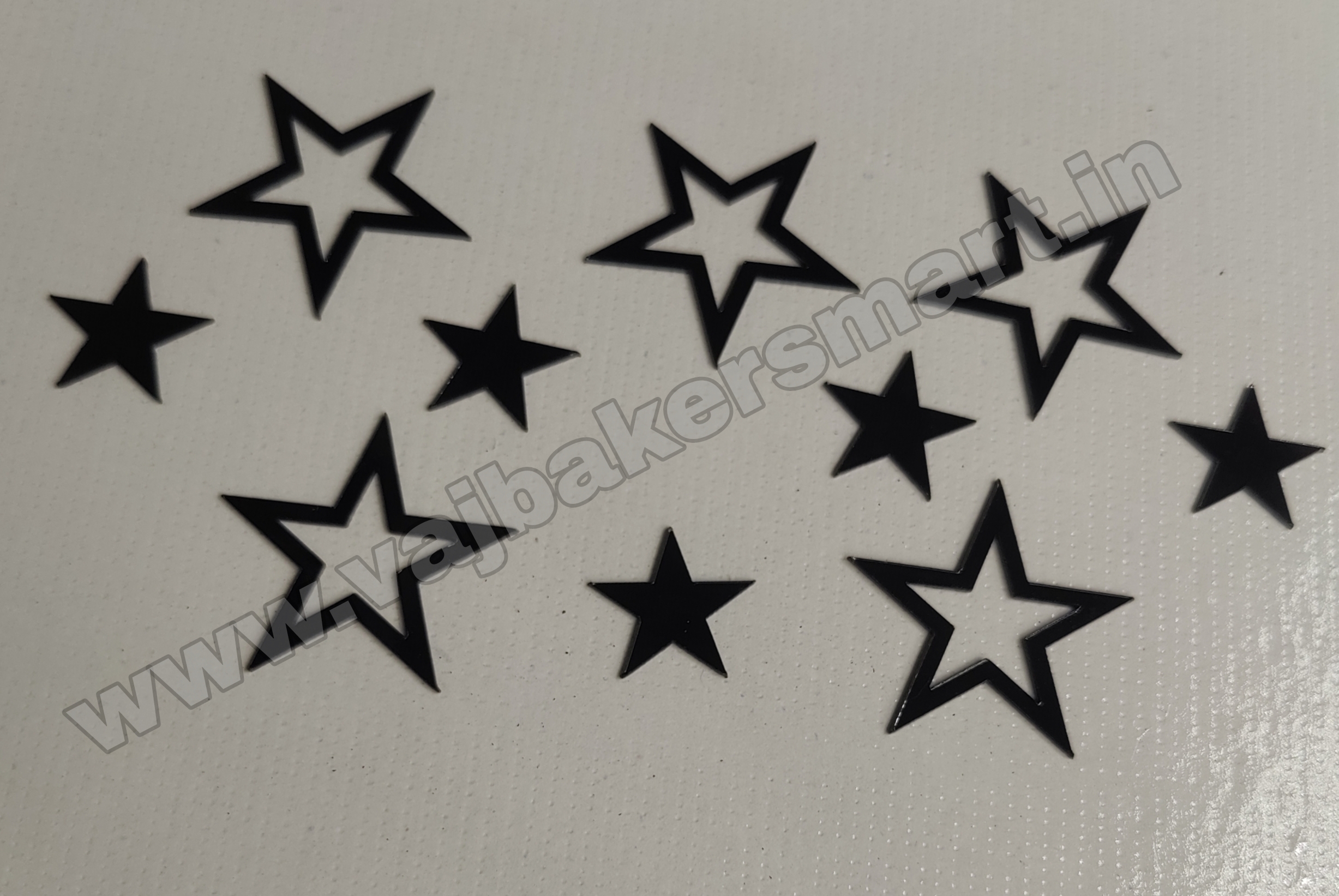 Acrylic Star Cutout Black (Pack of 10)