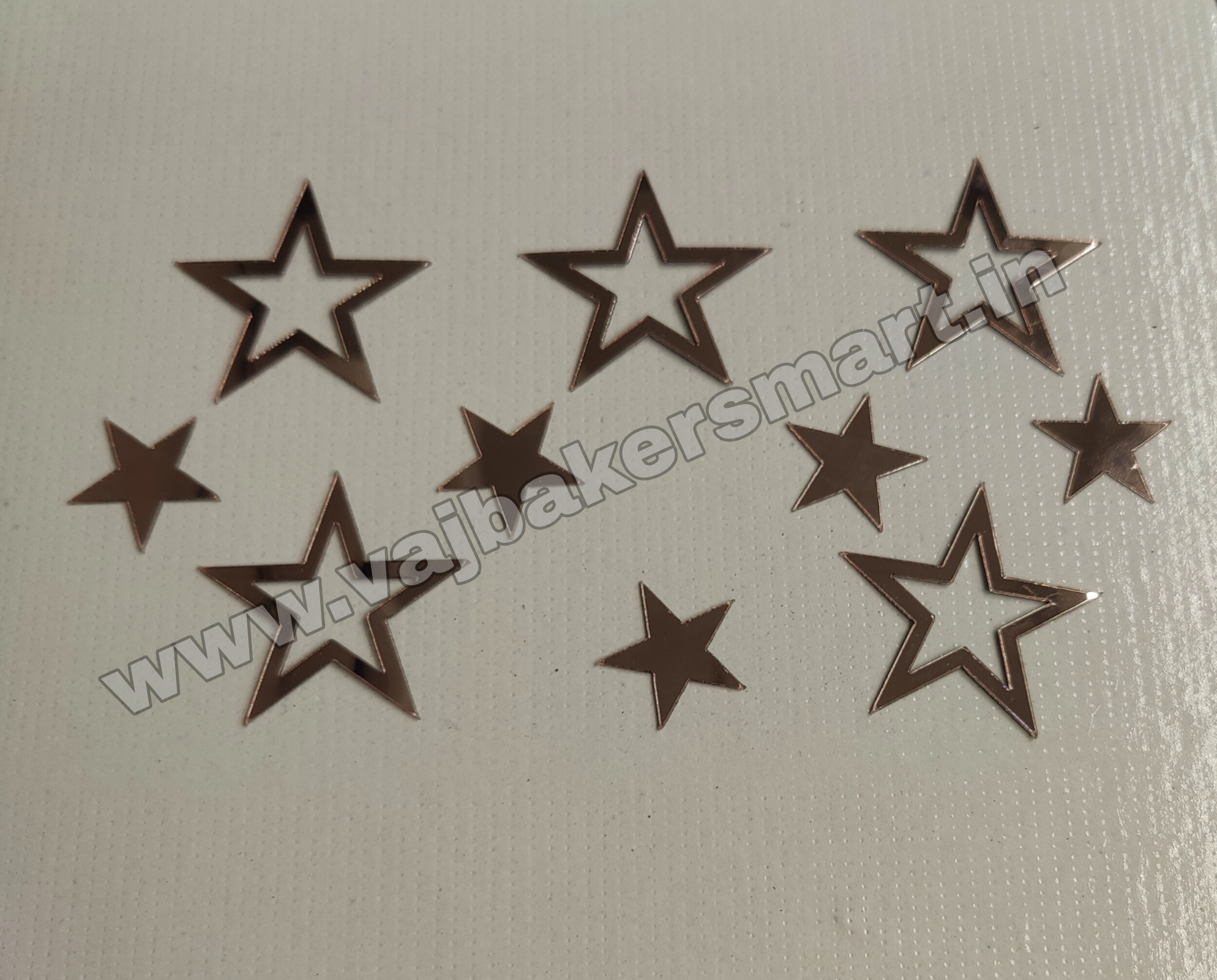 Acrylic Star Cutout Rose Gold (Pack of 10)