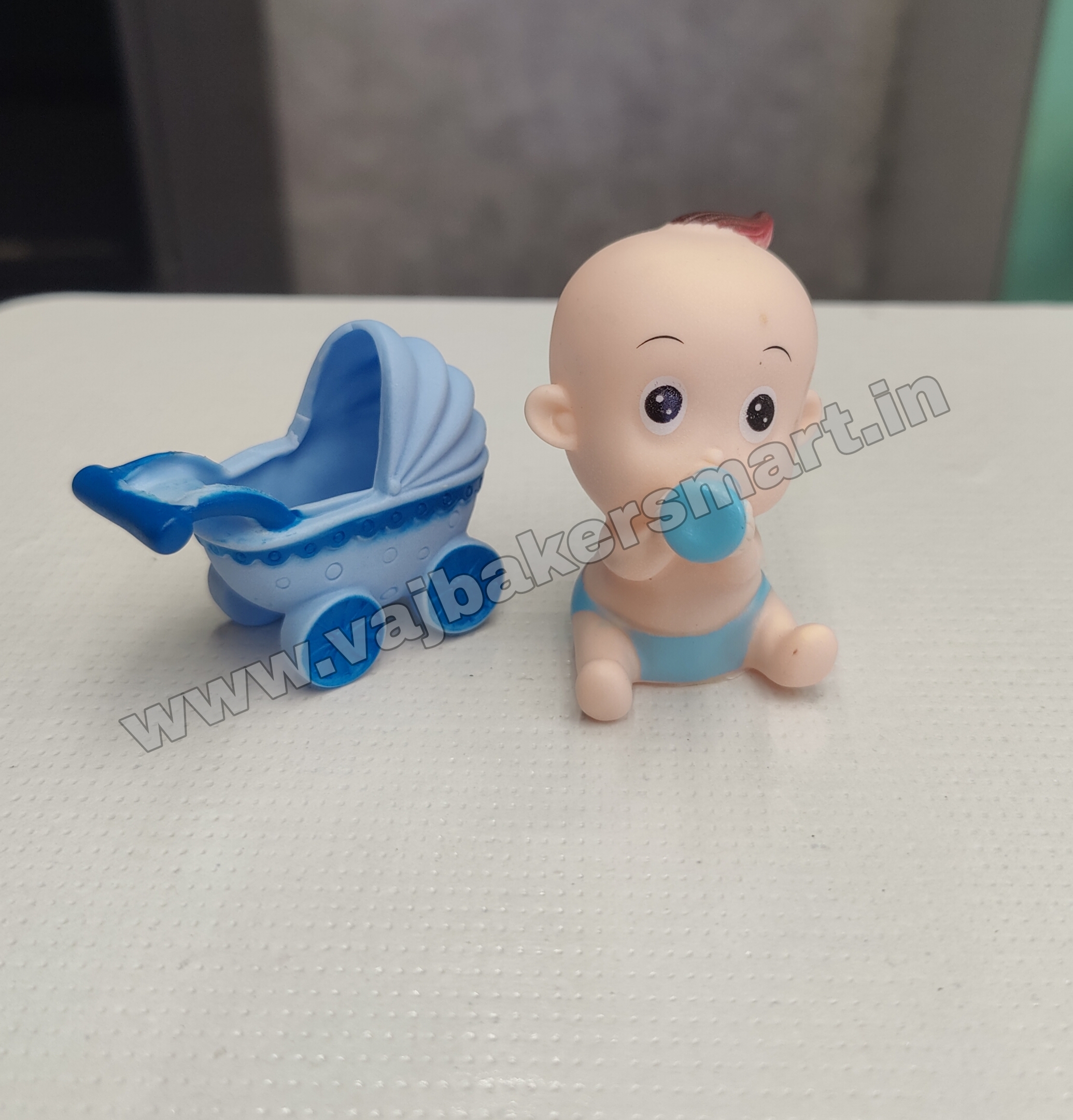Baby Boy with Cradle Toy (Blue)
