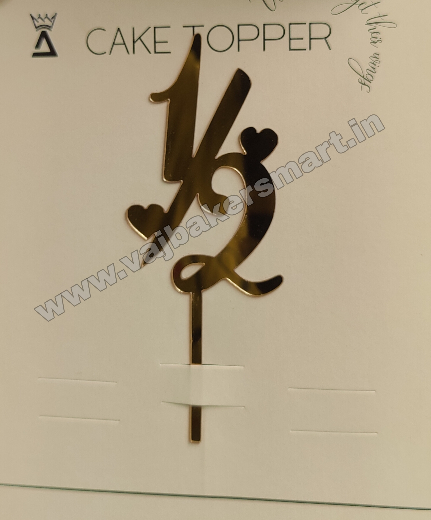 HF5 Acrylic Half Birthday Cake Topper