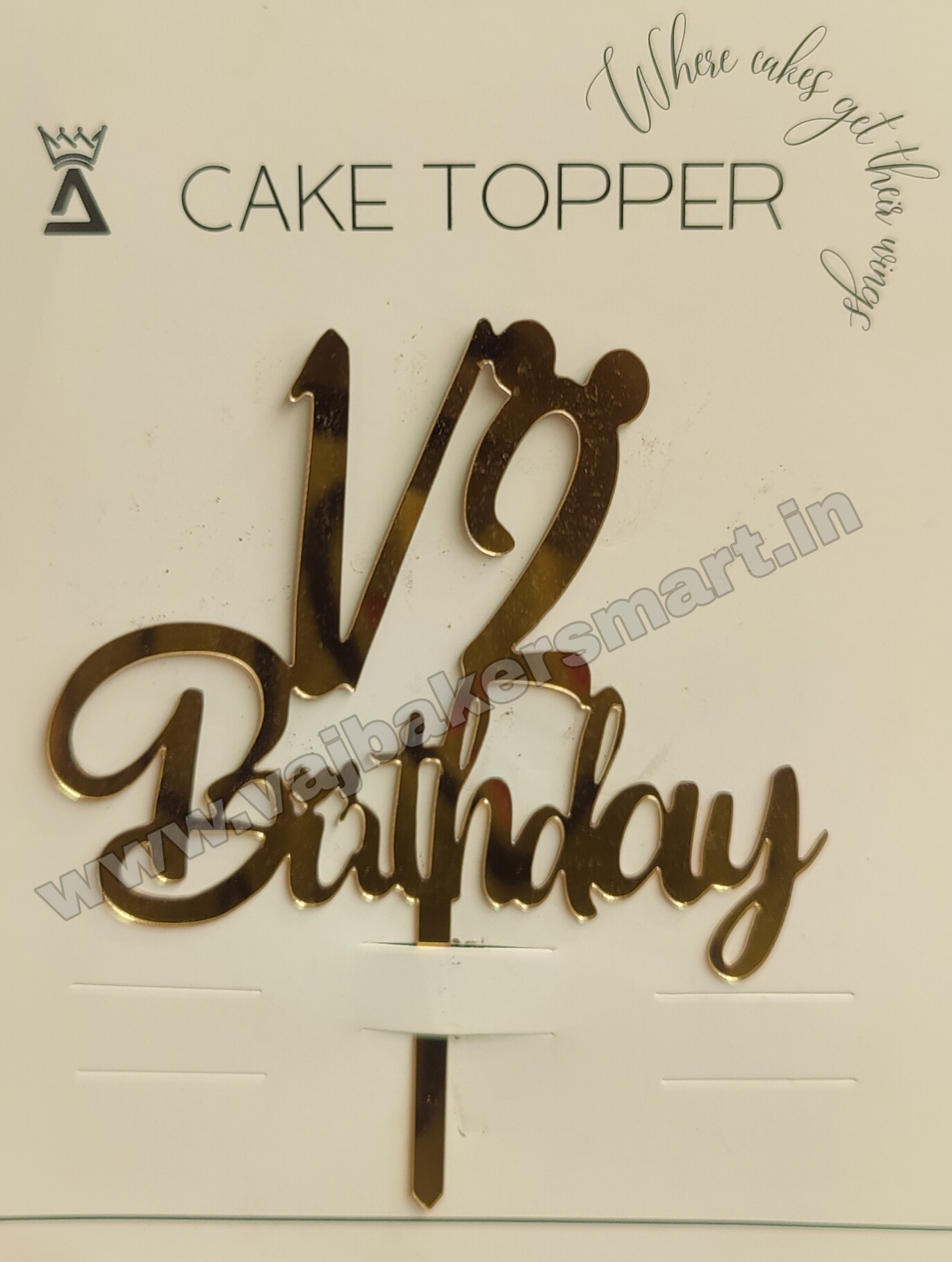 HF4 Acrylic Half Birthday Cake Topper