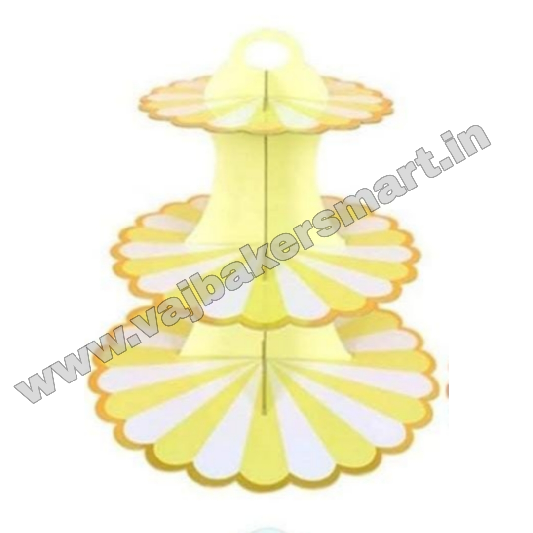 CS10 Paper Cup Cake Stand (Yellow & White)