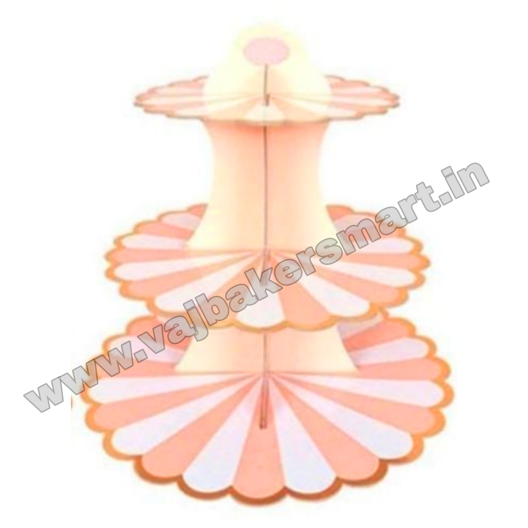 CS7 Paper Cup Cake Stand (Orange & White)