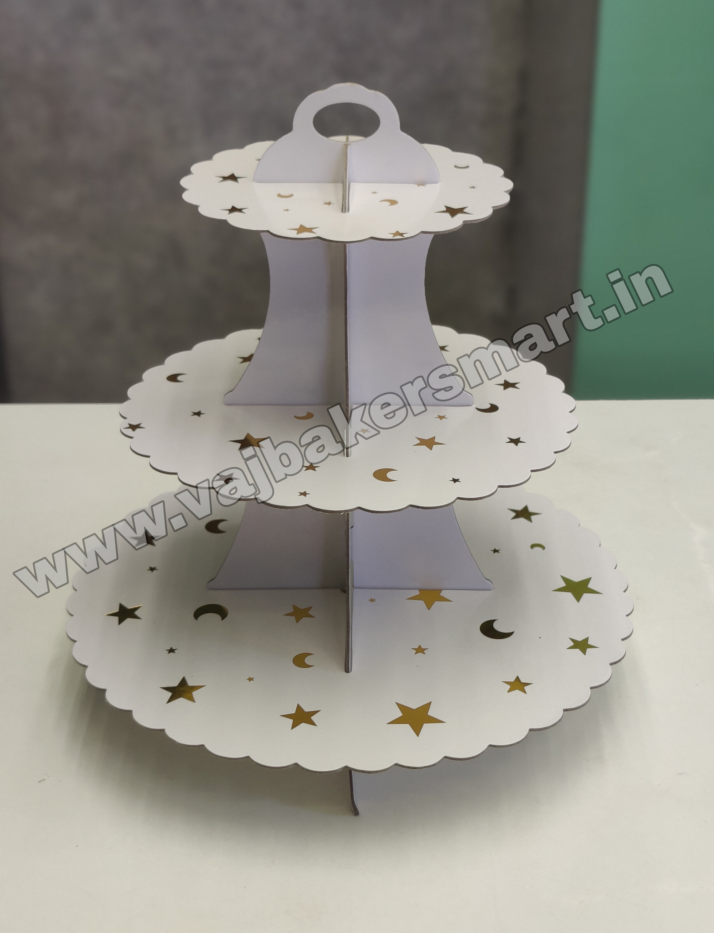 CS1 Paper Cup Cake Stand (Gold Moon & Star)