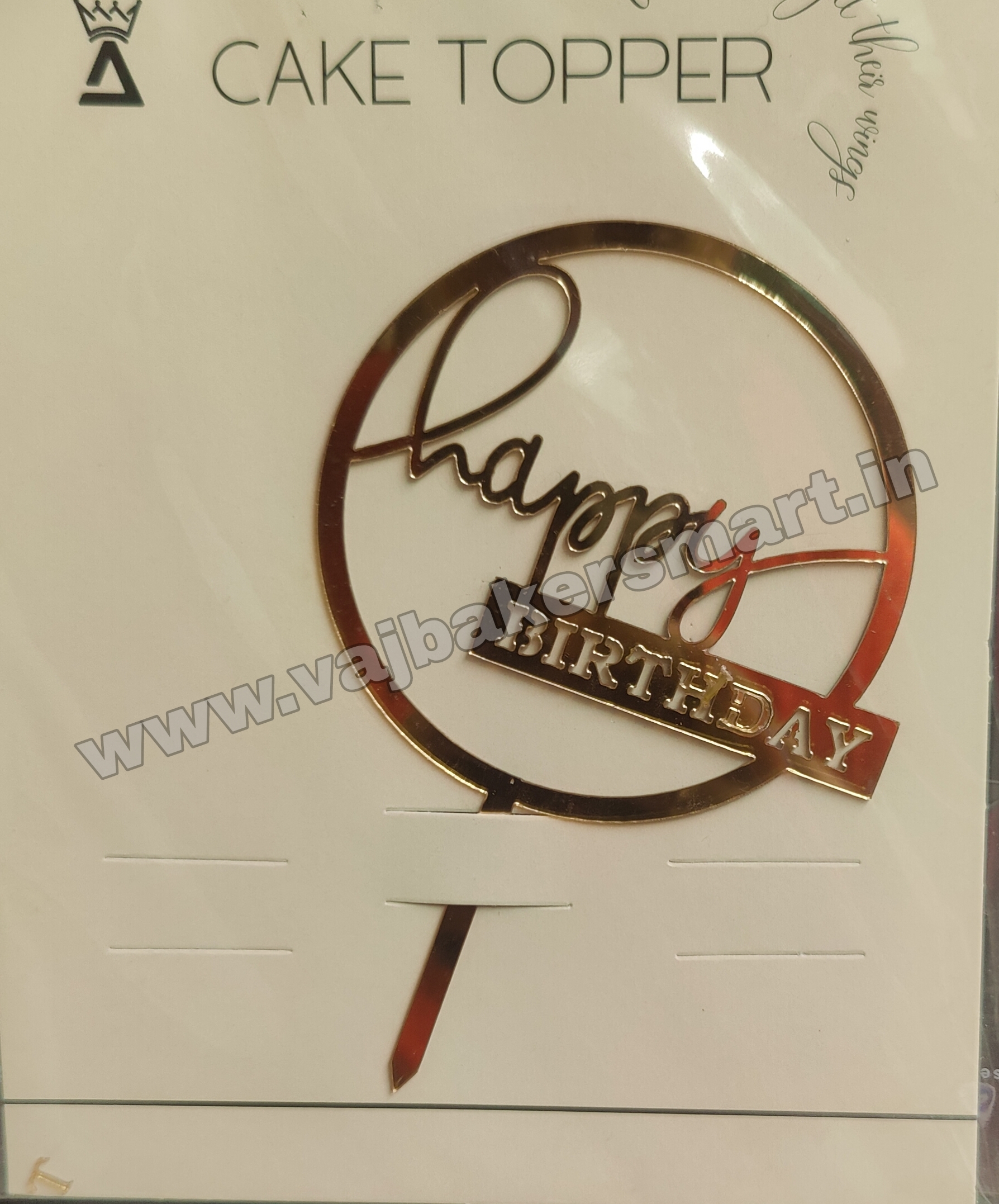 HB30 Acrylic Happy Birthday Topper