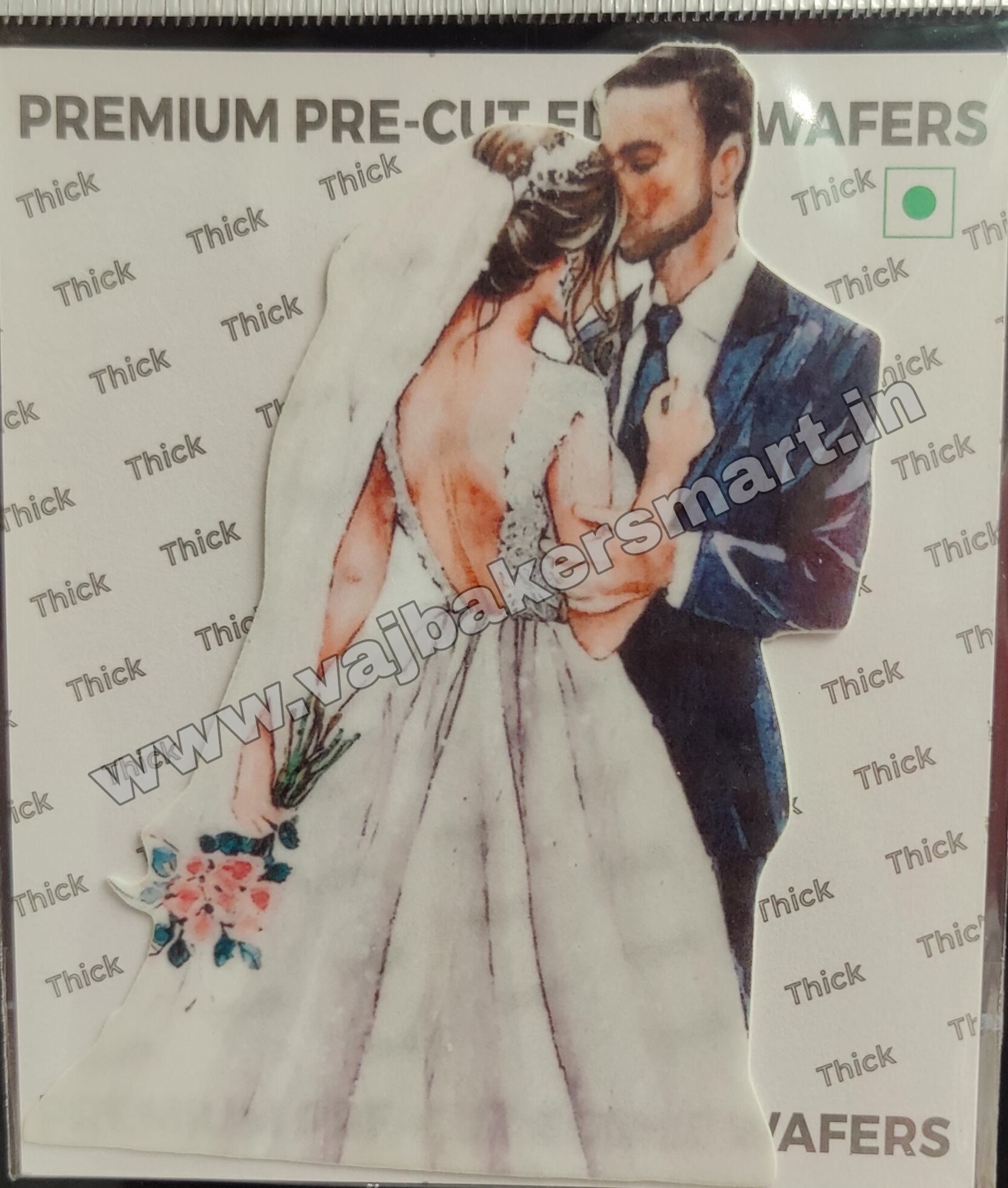 EWC9 Premium Wedding Couple Precut Edible Wafers