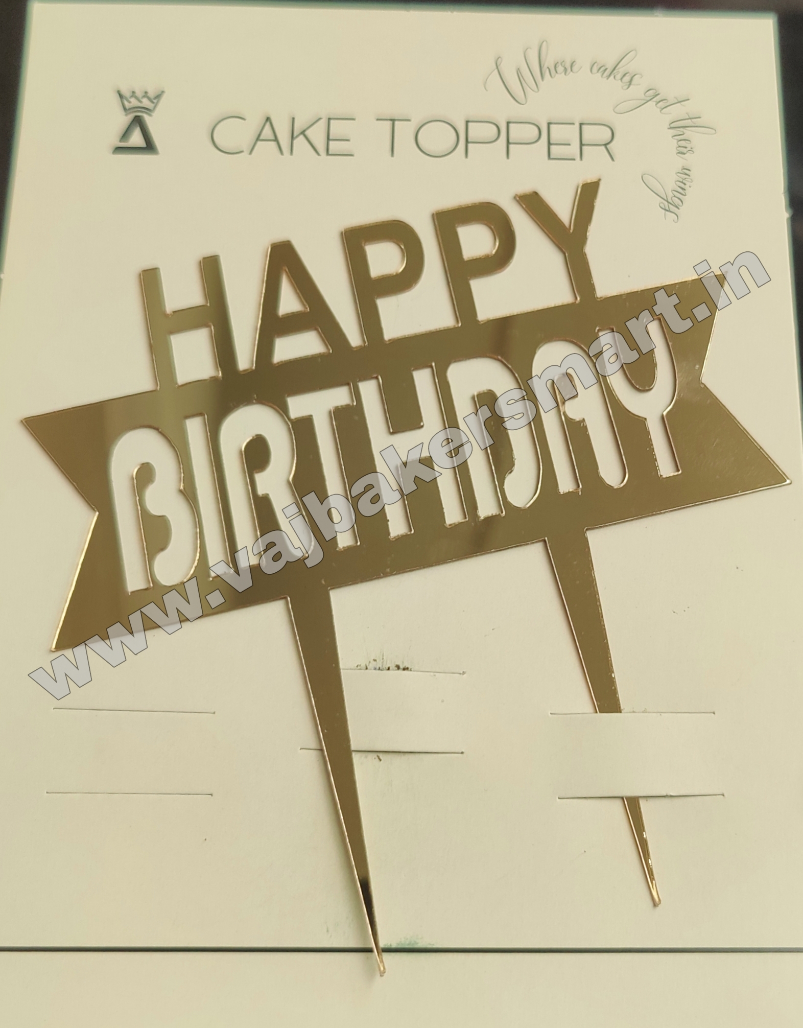 HB3 Acrylic Happy Birthday Topper