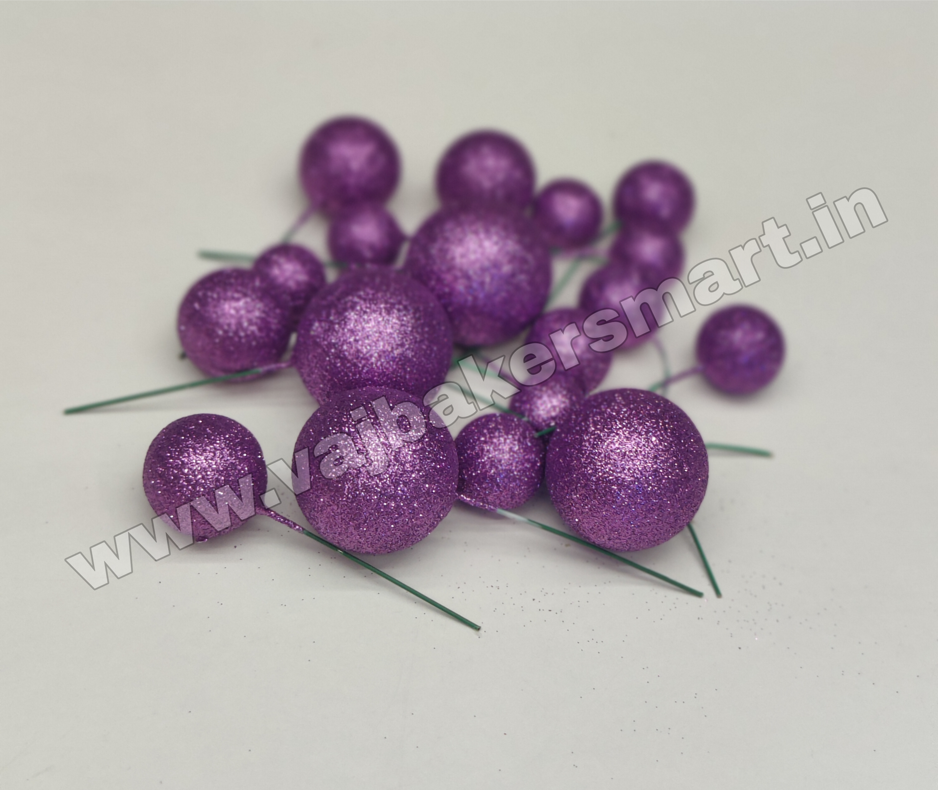 Purple Glitter Faux Ball