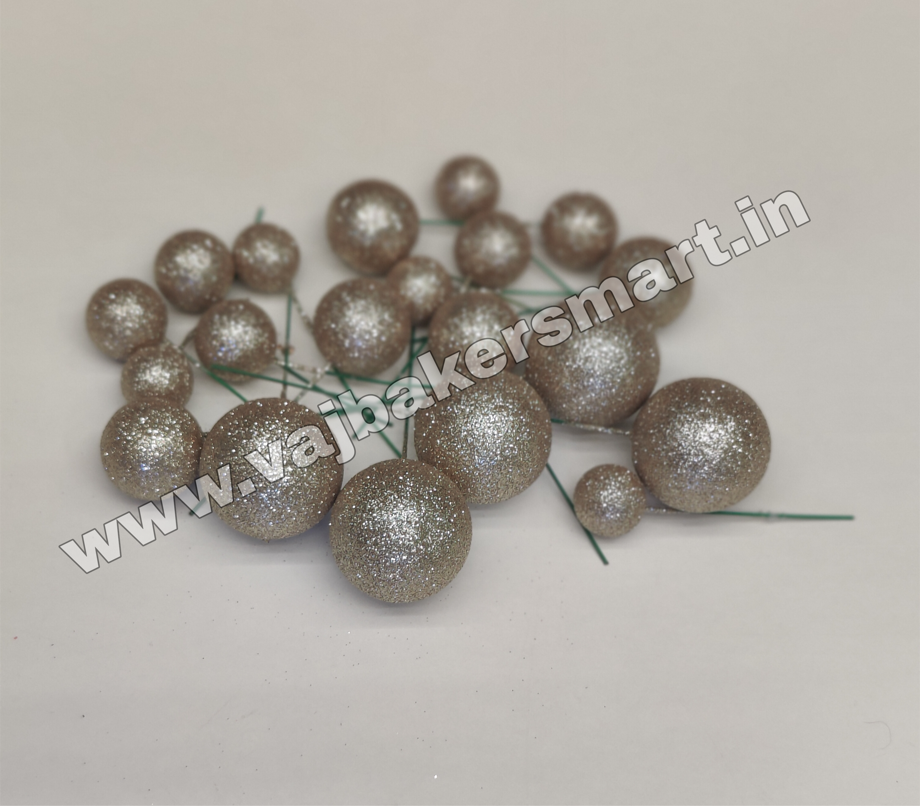 Pale Gold Glitter Faux Ball