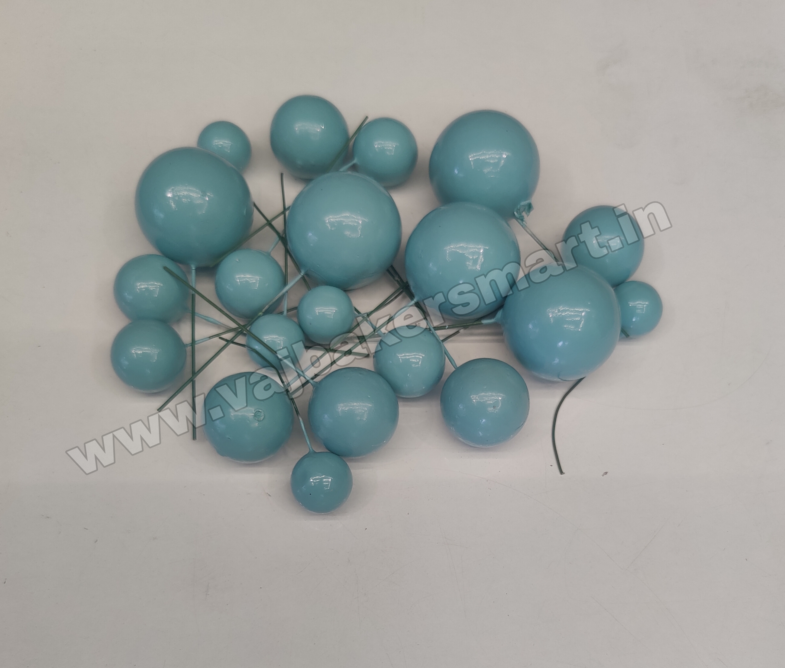 Baby Blue Matte Finish Faux Balls (F19)