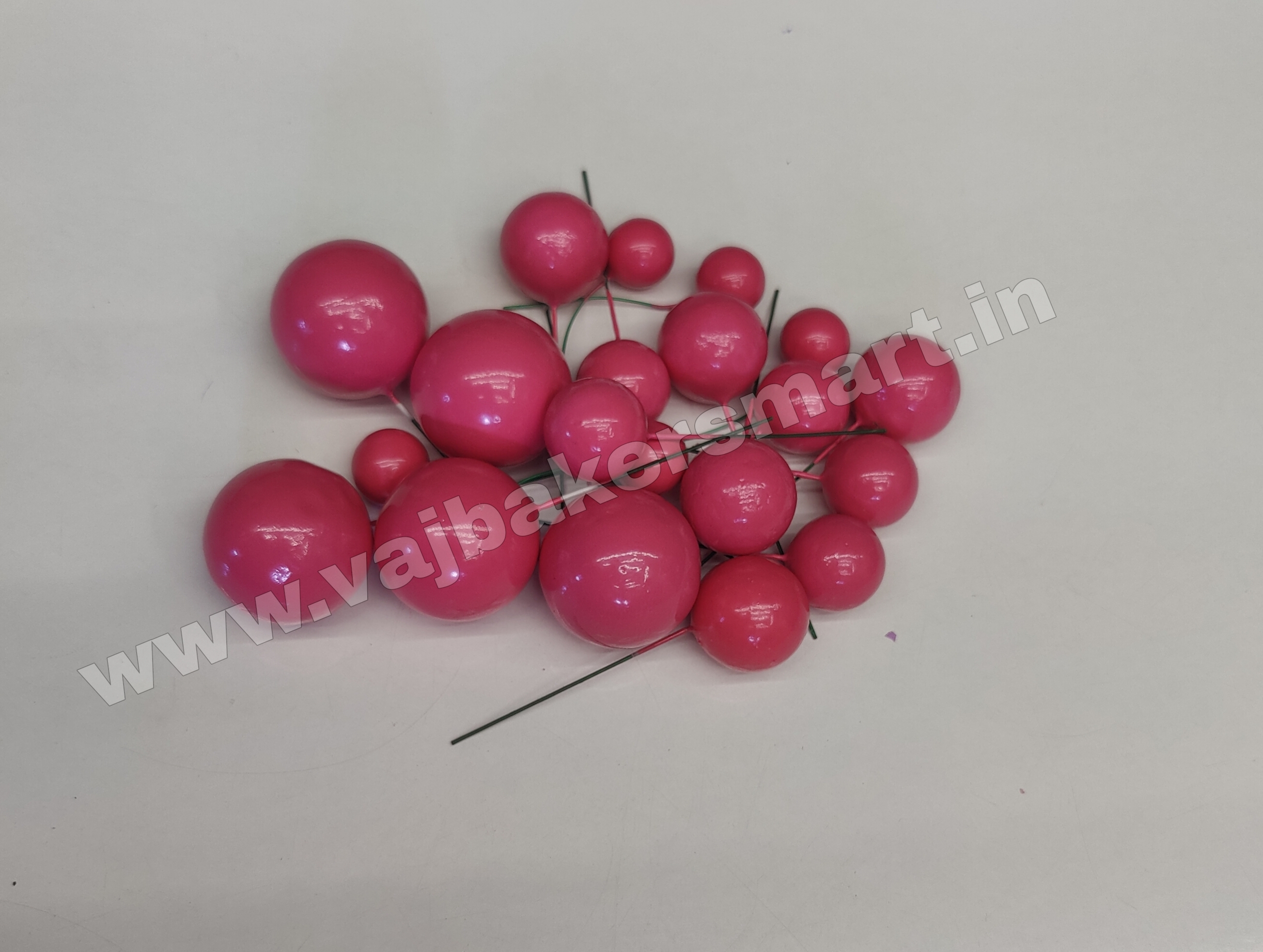 Dark Pink Metallic Faux Balls