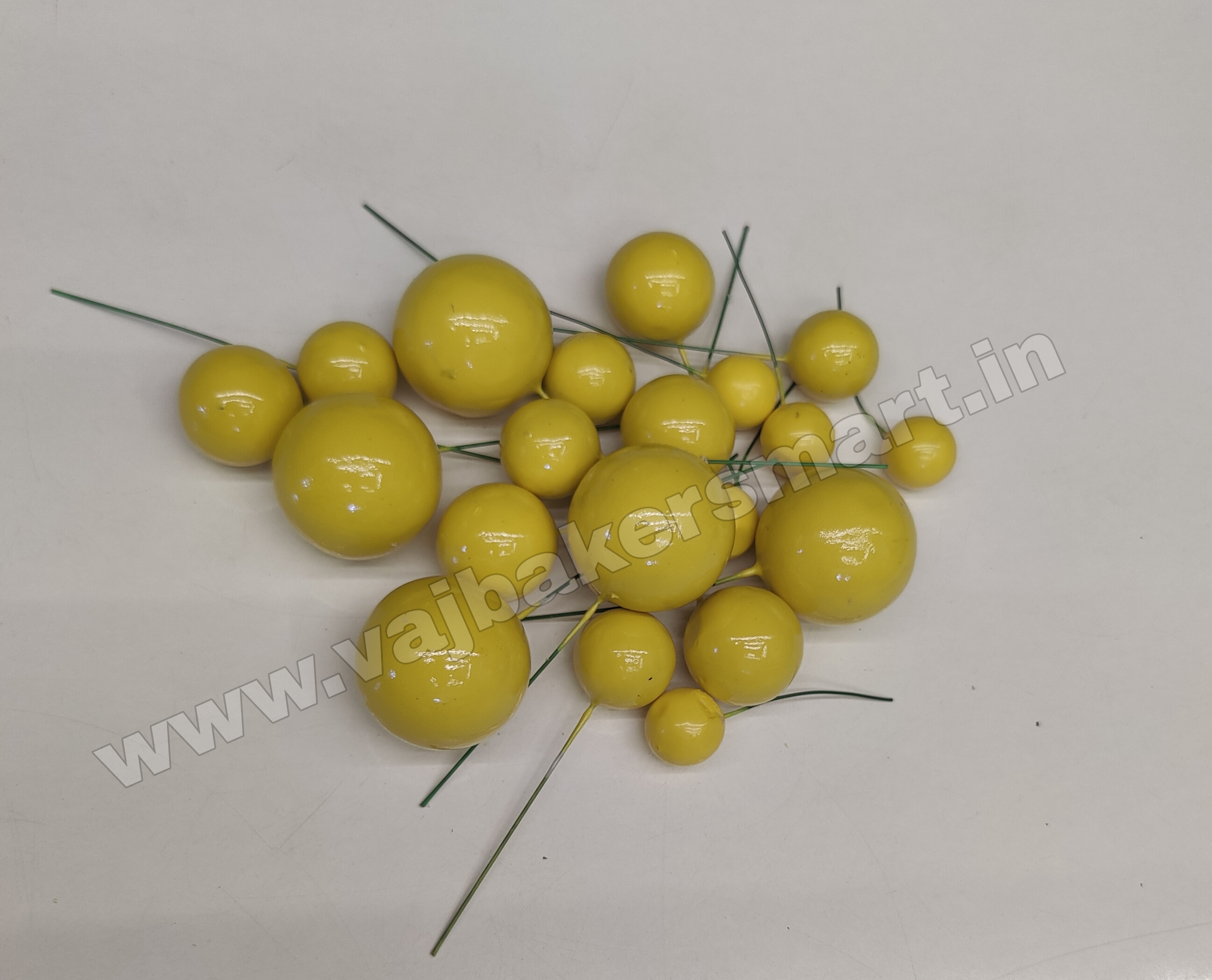 Turmeric Yellow Metallic Faux Balls