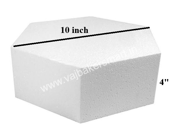 10" x 4" Hexagon Cake Dummy