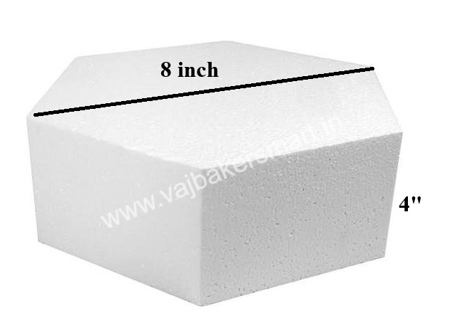 8" x 4" Hexagon Cake Dummy