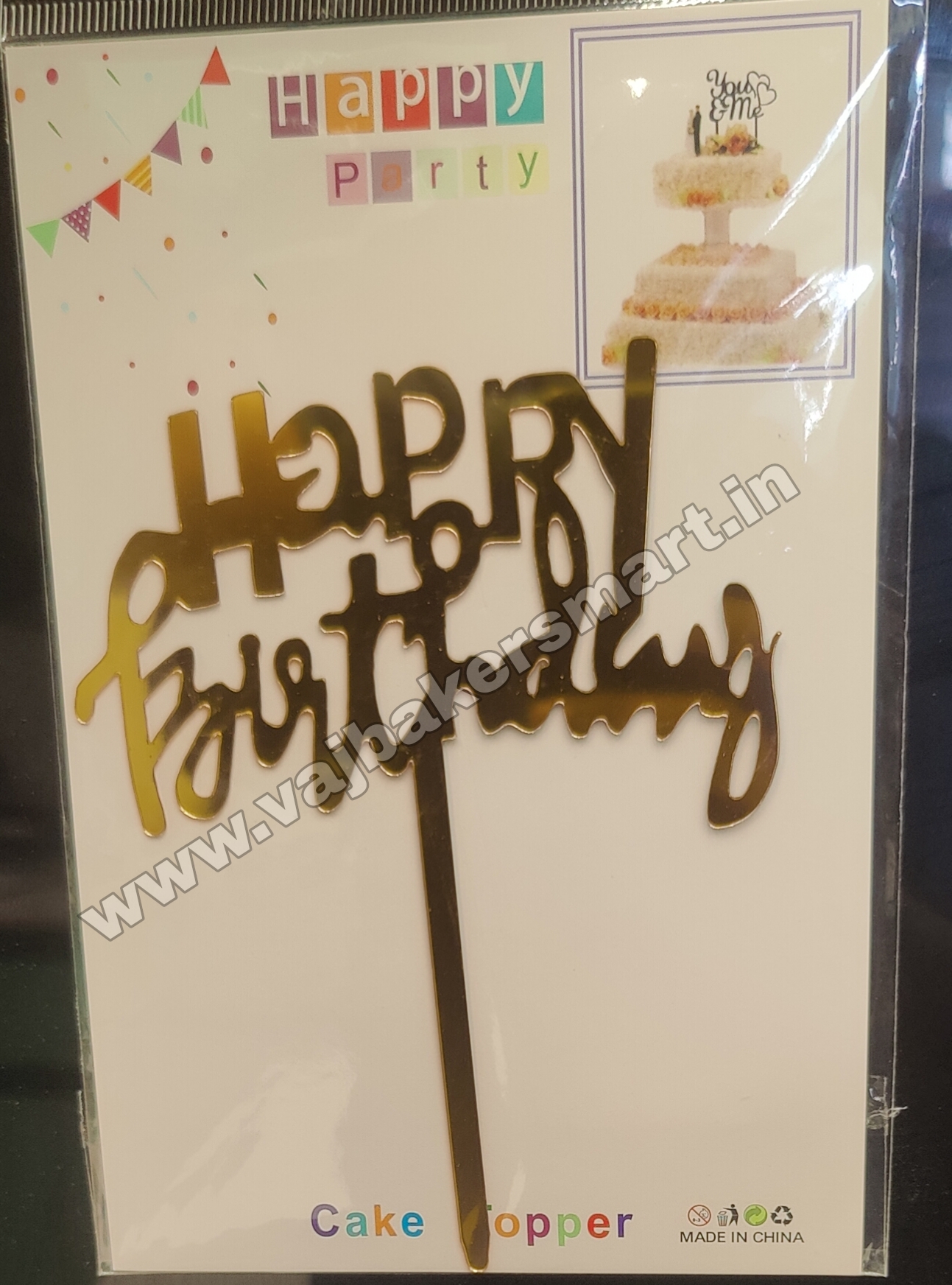 HB16 Acrylic Happy Birthday Topper