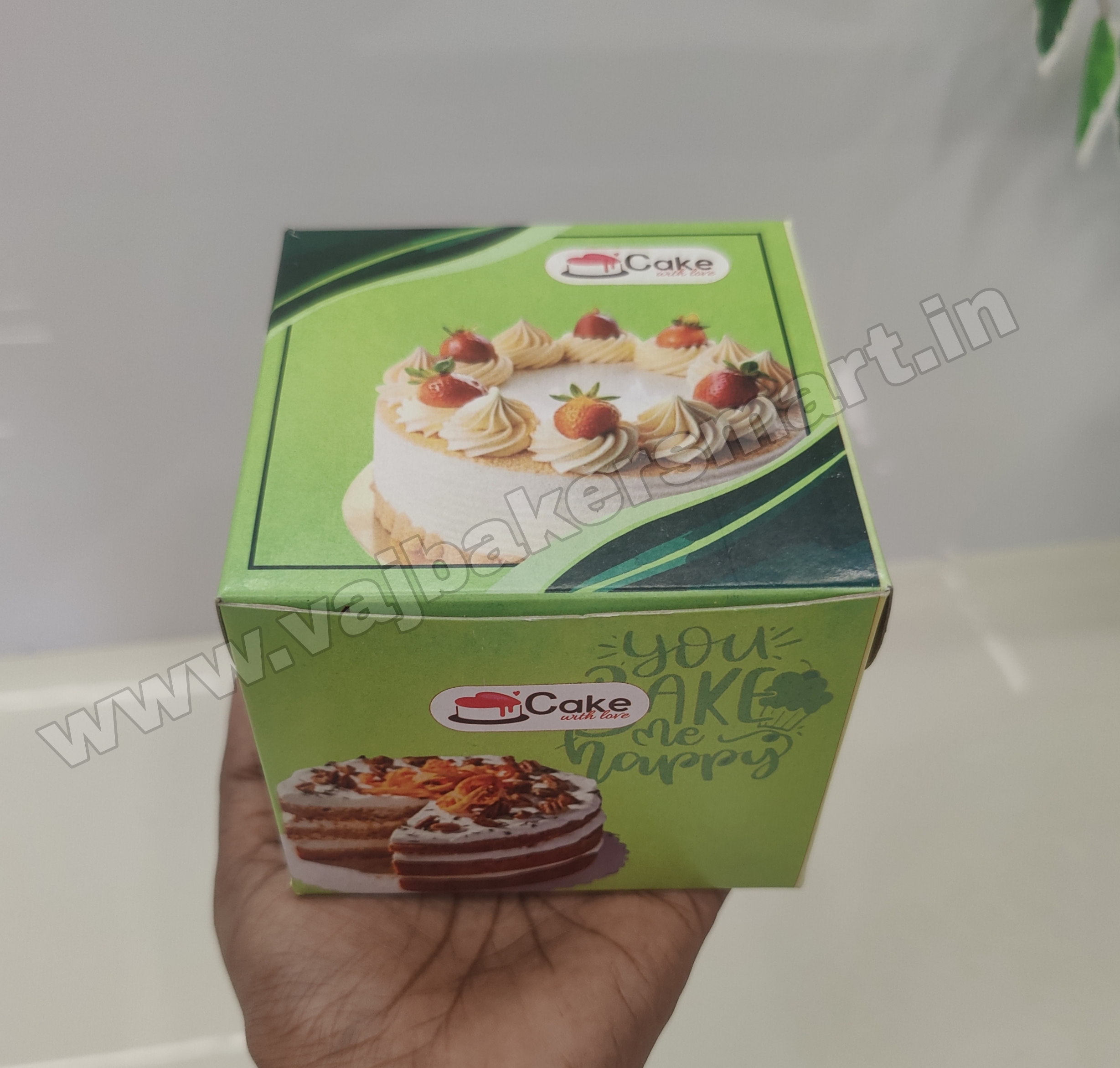 4Pc Pastry Box L4" x W4" x H3.5" (Pack of 5)