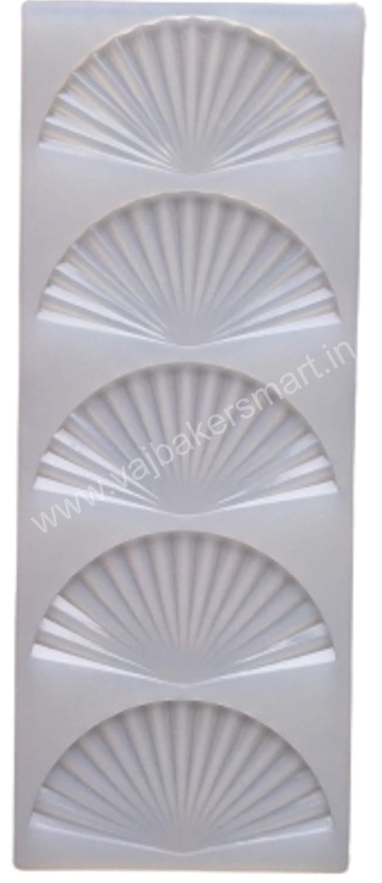 GS1 5 Cavity Ruffled Fan Chocolate Garnishing Sheet