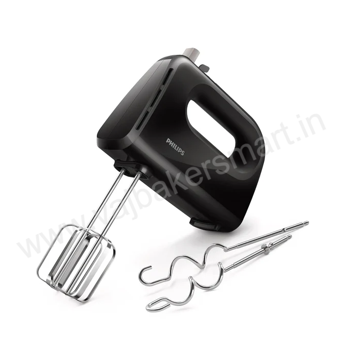 Philips Daily Hand Mixer Beater 300W 5 Speed Black - HR3705/10