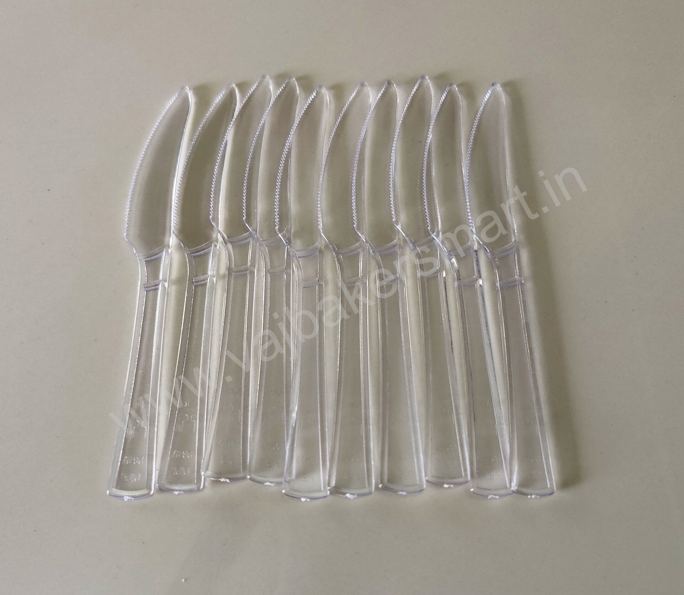 Transparent Plastic Knife (Pack of 10)