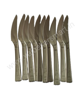 Gold Plastic Knife (Pack of 10)