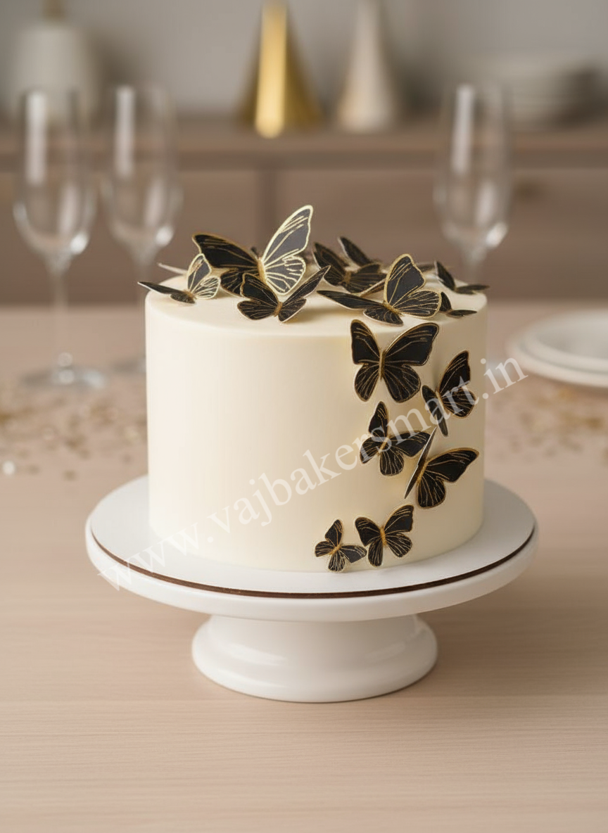 BTGL49 Gold Border Butterfly Toppers