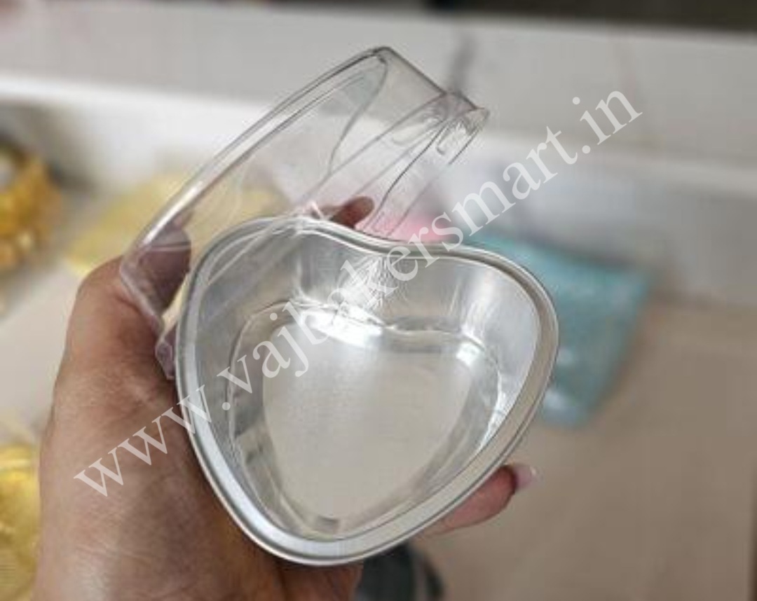 BS5 Heart Shape Aluminium 100ml box with Lid (Pack of 5)