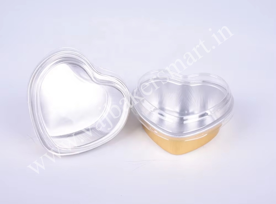 BS5 Heart Shape Aluminium 100ml box with Lid (Pack of 5)
