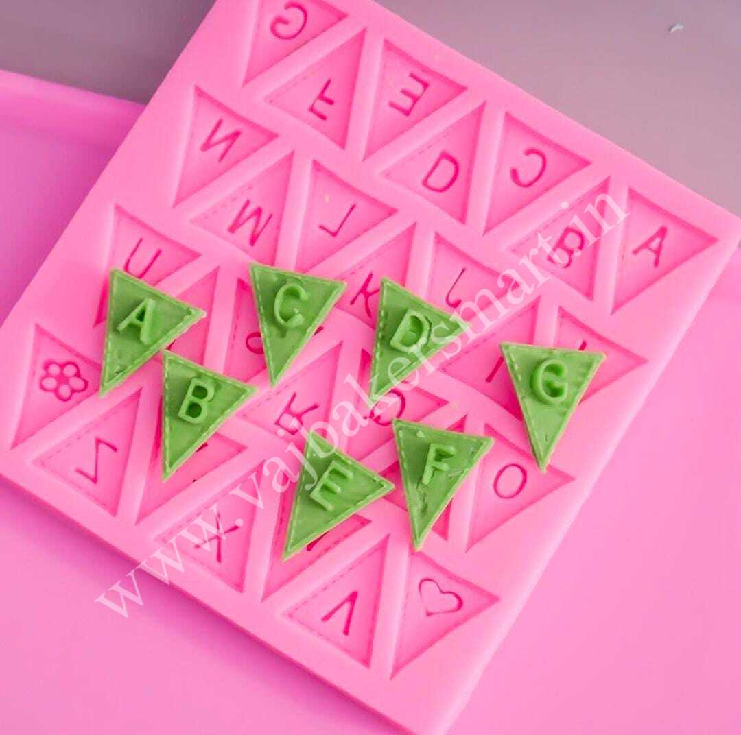 Triangle Alphabet Fondant Mould