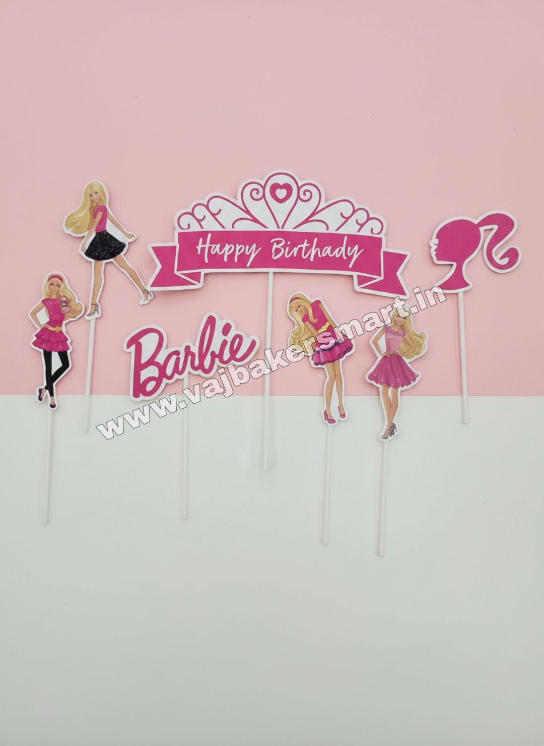 PT62 Barbie Girl Paper Theme Topper