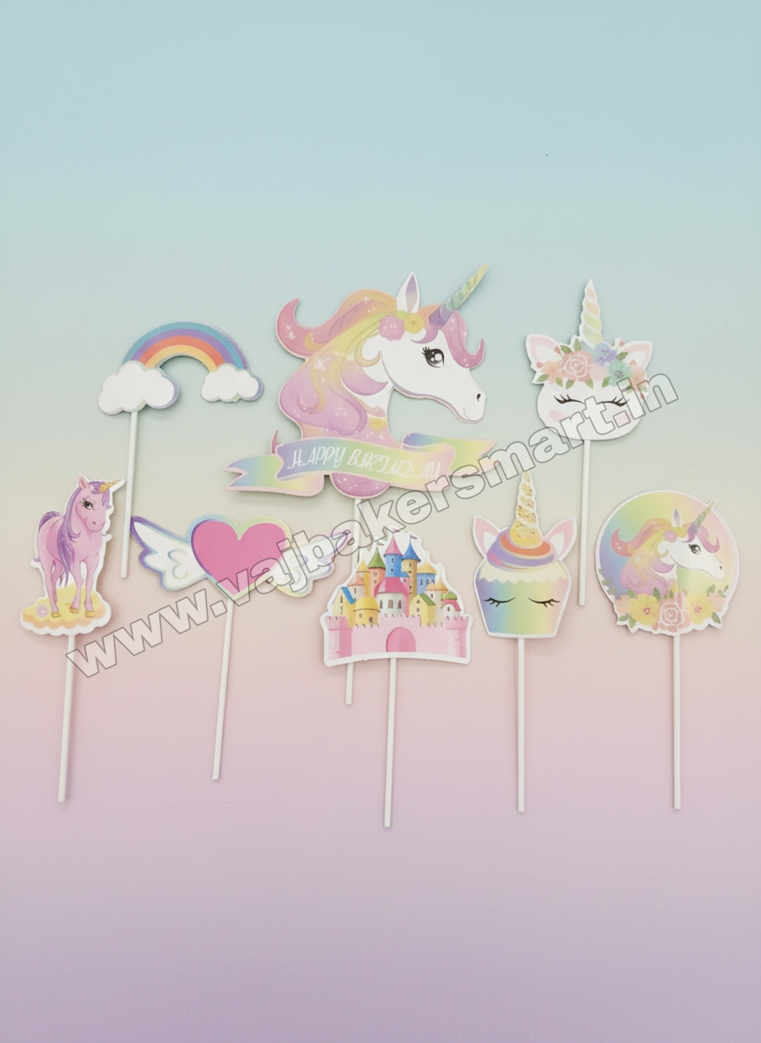 PT61 Unicorn Paper Theme Topper