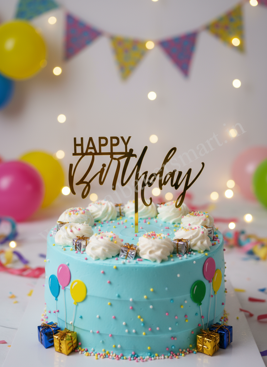 HB22 Acrylic Happy Birthday Topper