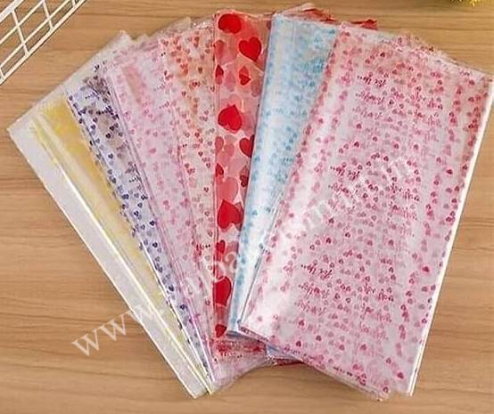 Printed Transparent Gift Wrapping Sheets (Pack of 5)