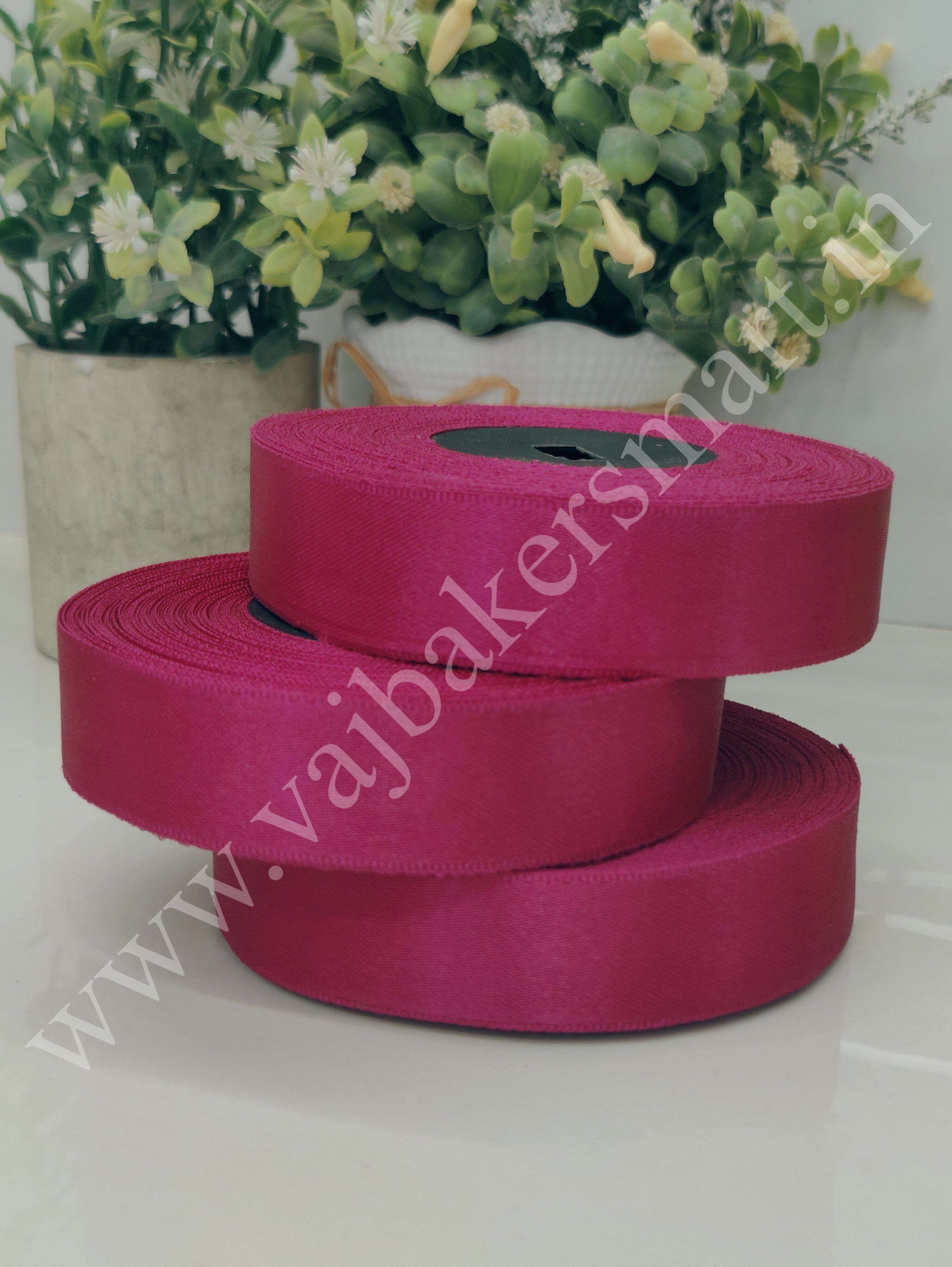 LL10 Plain Lace 1" - Magenta