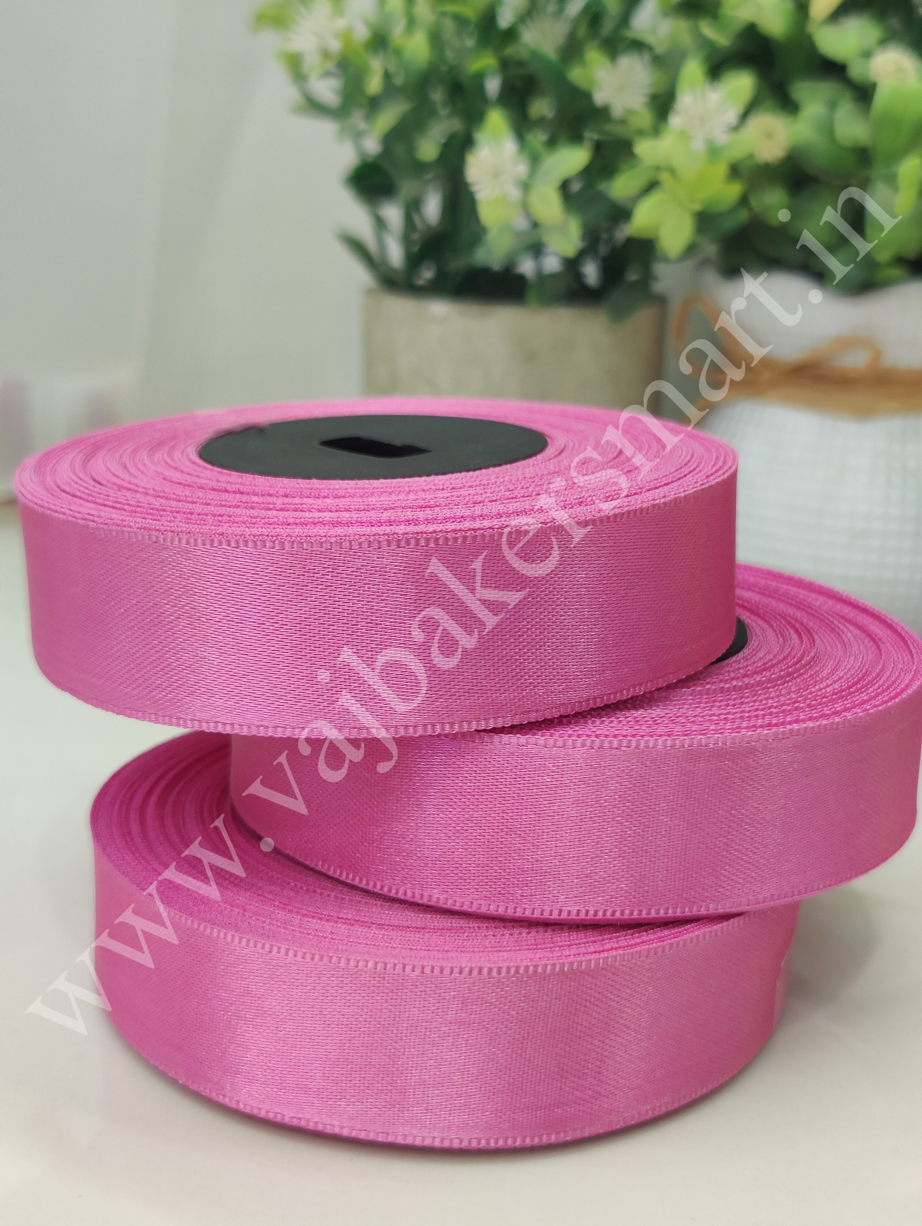 LL12 Plain Lace 1" - Bright Pink
