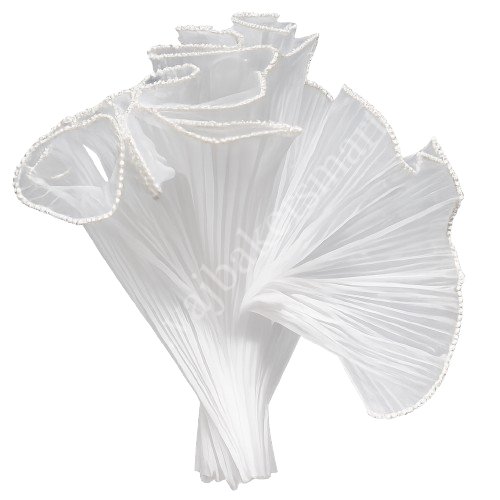 Pearl Noor Net 3-4M (Wrinkled Wave Mesh) - White