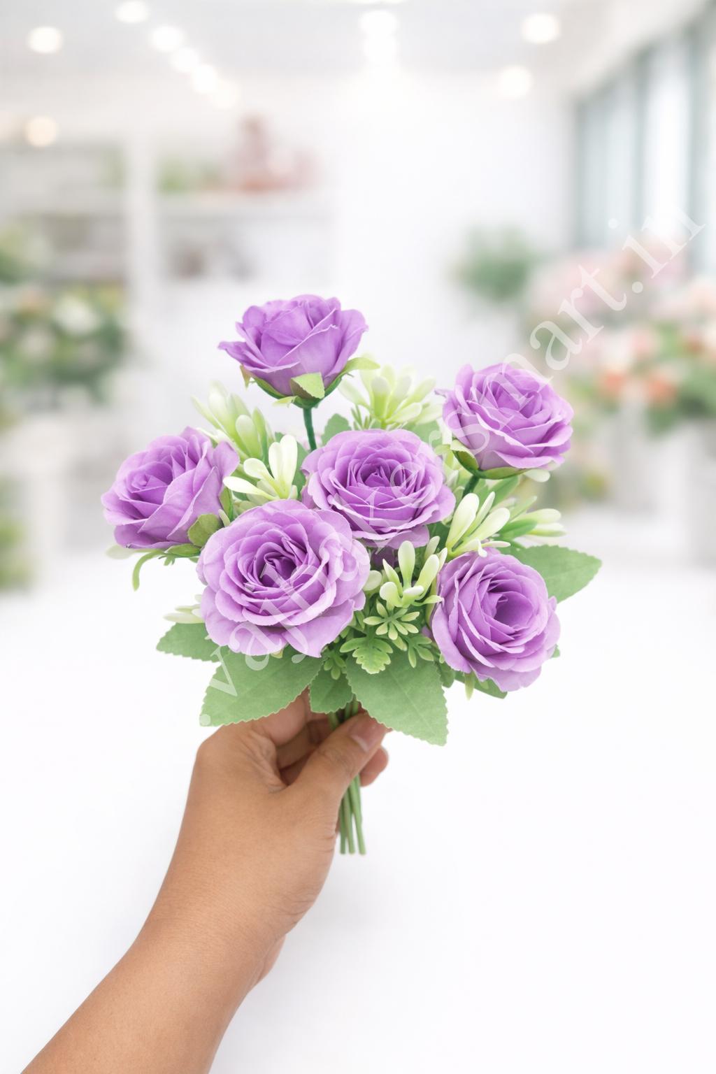 RB6 Purple Rose Bunch 5R+MF