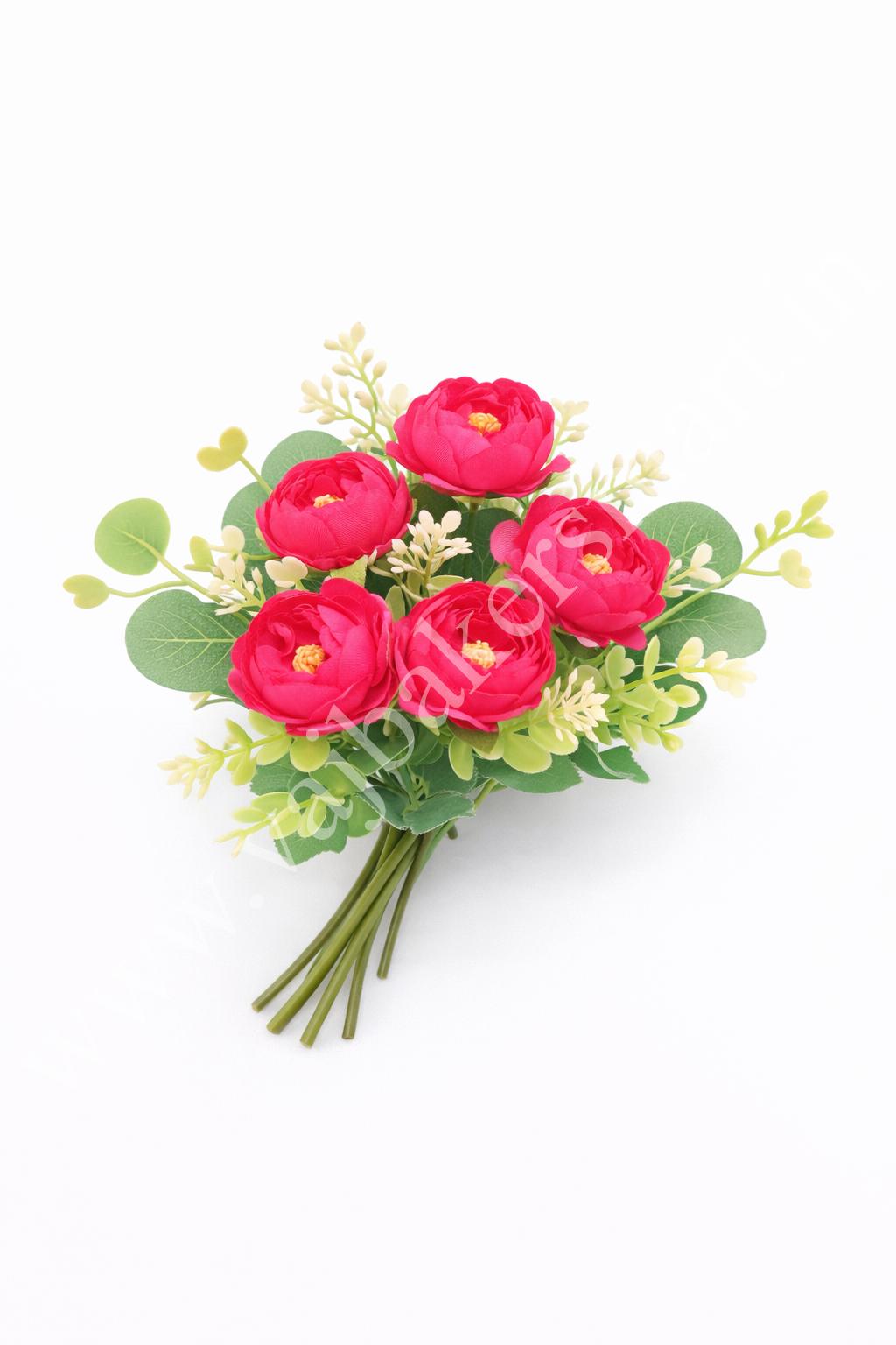 PB19 Dark Pink Peony Bunch 6F
