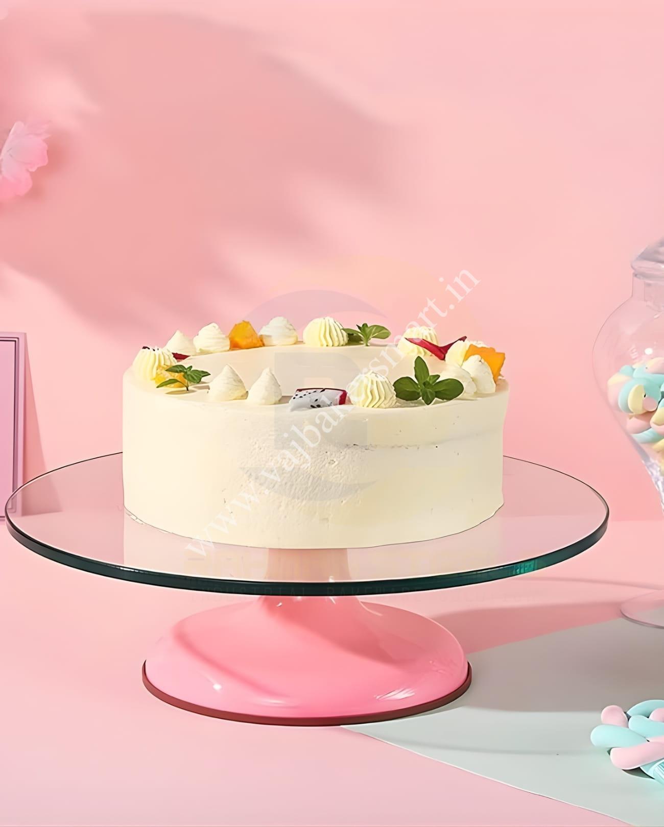 360 Rotating Premium Glass Turntable (Random Colour)