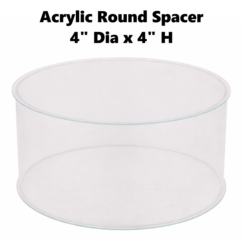 Acrylic Transparent Round Spacer 4" x 4"