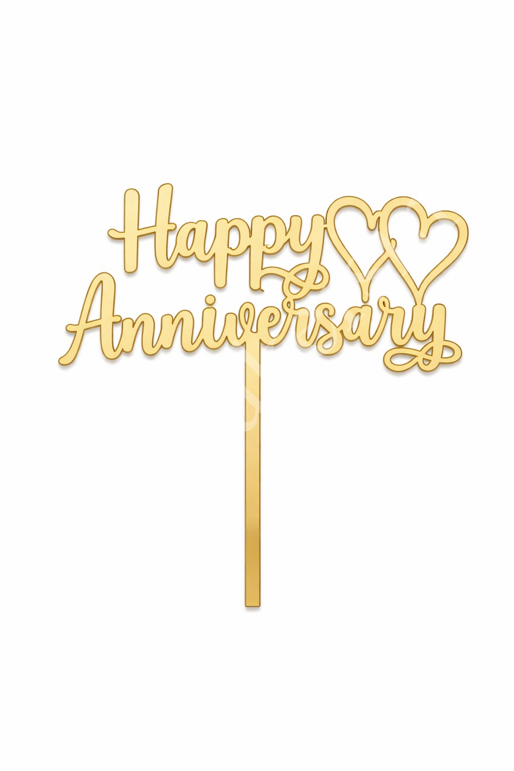 HA10 Acrylic Happy Anniversary Topper