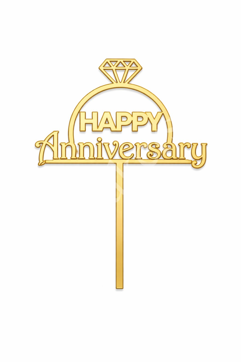 HA13 Acrylic Happy Anniversary Topper