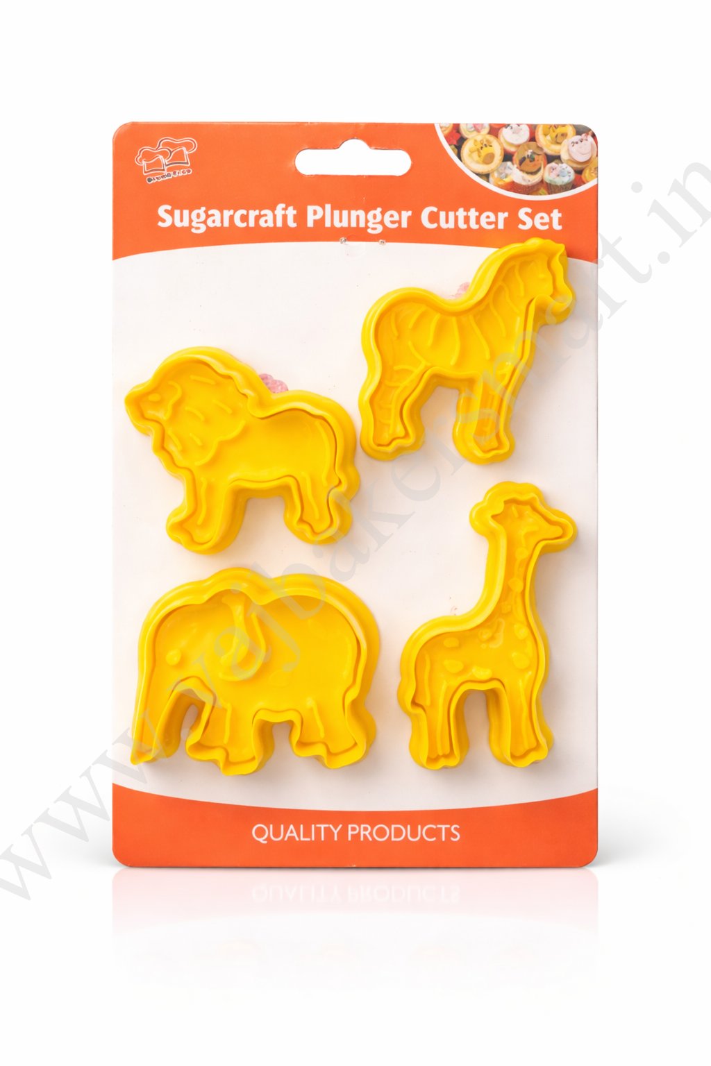 Safari Animal Plunger Cutter Set (Elephant, Giraffe, Lion & Horse)