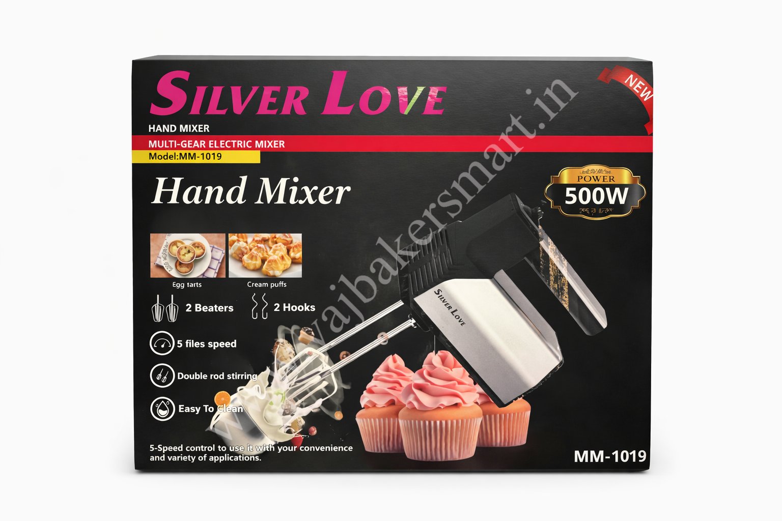 Silver Love Hand Beater 500W
