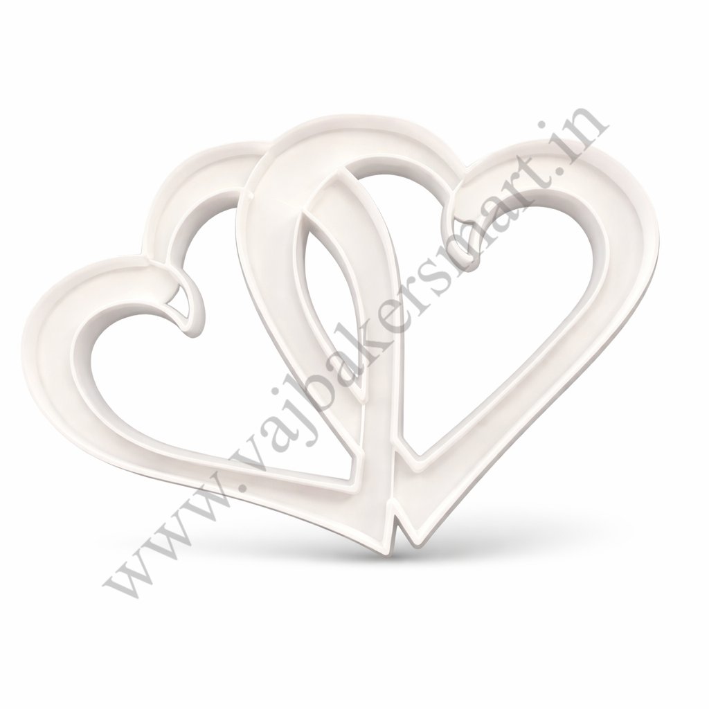 Twin Heart Fondant Cutter (Entwined Hearts)
